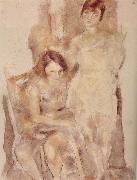 Jules Pascin Jinede and Miliu oil painting picture wholesale